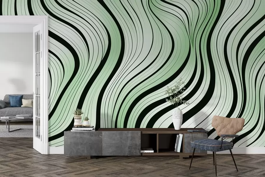 murales de pared Ondas abstractas w04022v3