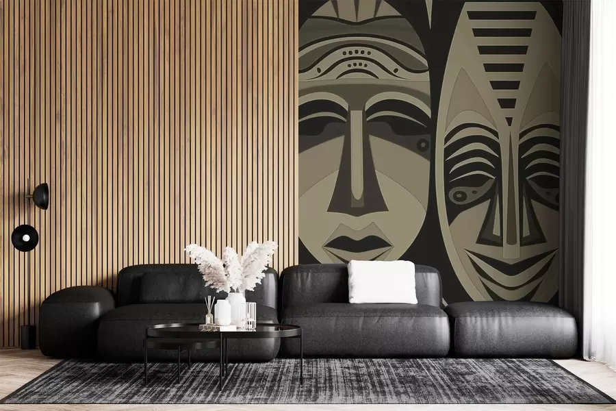 Murales de pared Máscaras africanas w04043 murales de pared Máscaras africanas w04043