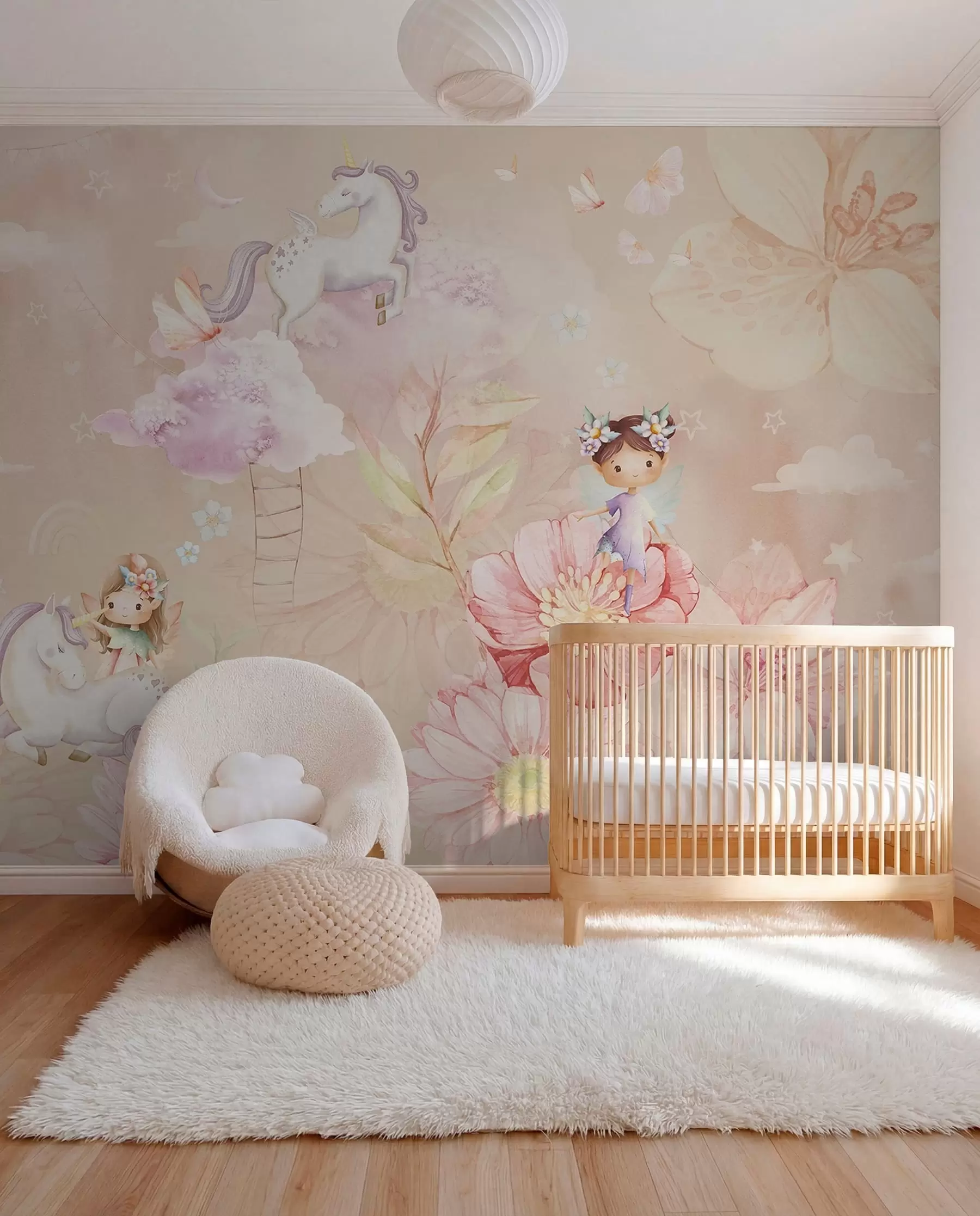 murales de pared Hadas y unicornios w04051