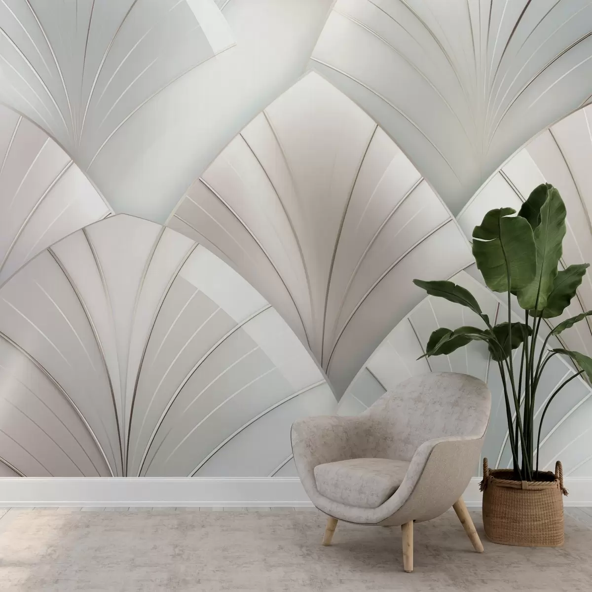 Murales de pared Abanicos nacarados w09171v2 murales de pared Abanicos nacarados w09171v2