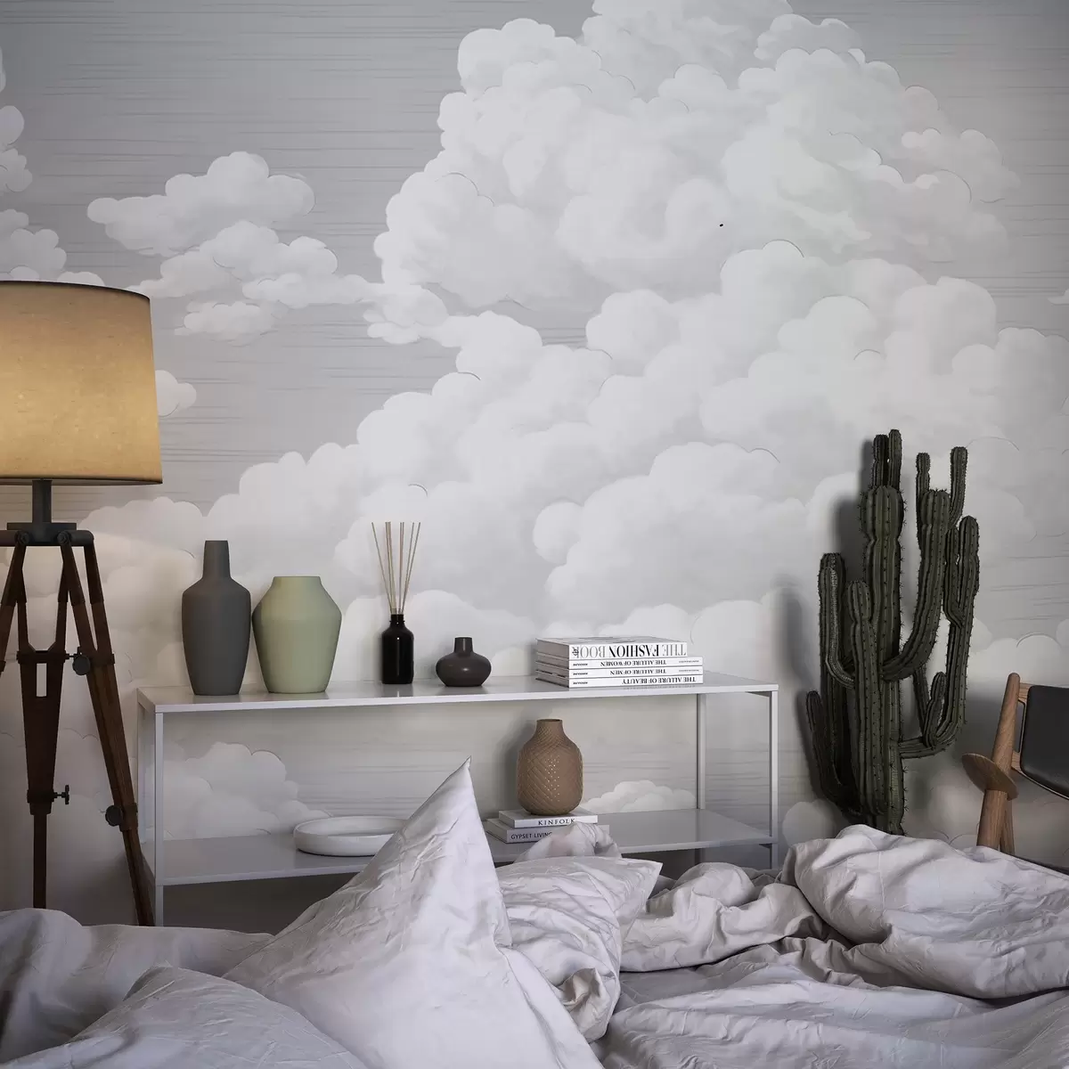 murales de pared Nubes grises w04086