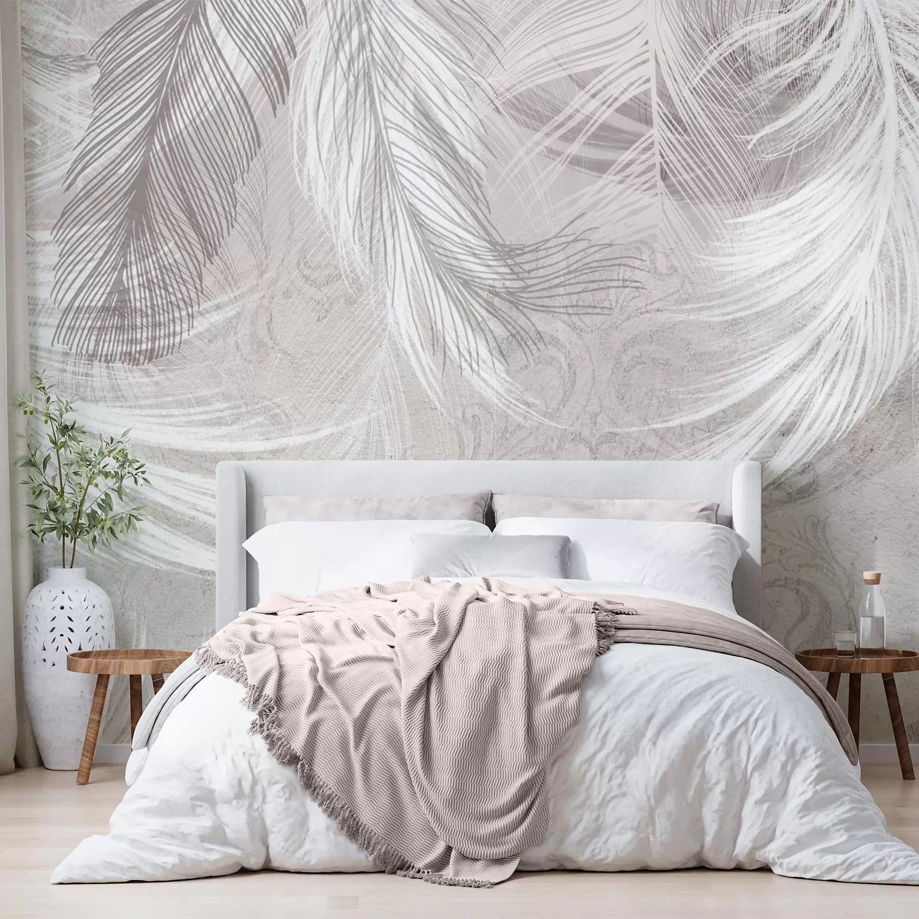 murales de pared plumas delicadas w04102