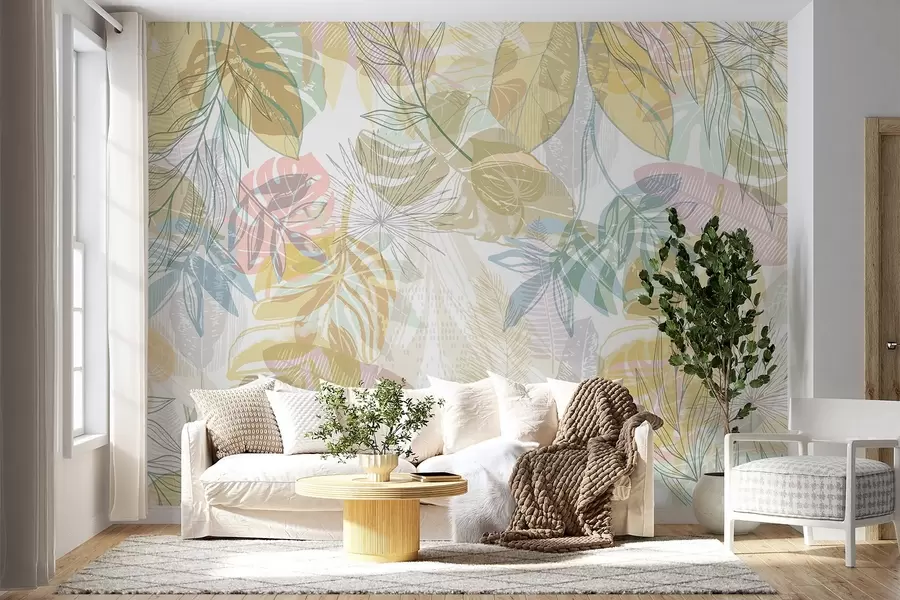 Murales de pared Hojas de palma w04107v2 murales de pared Hojas de palma w04107v2