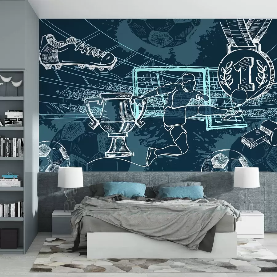 murales de pared Atributos futbolísticos w04108v2