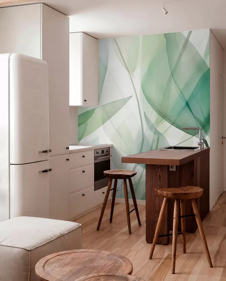 murales de pared Venas transparentes de las hojas w04145