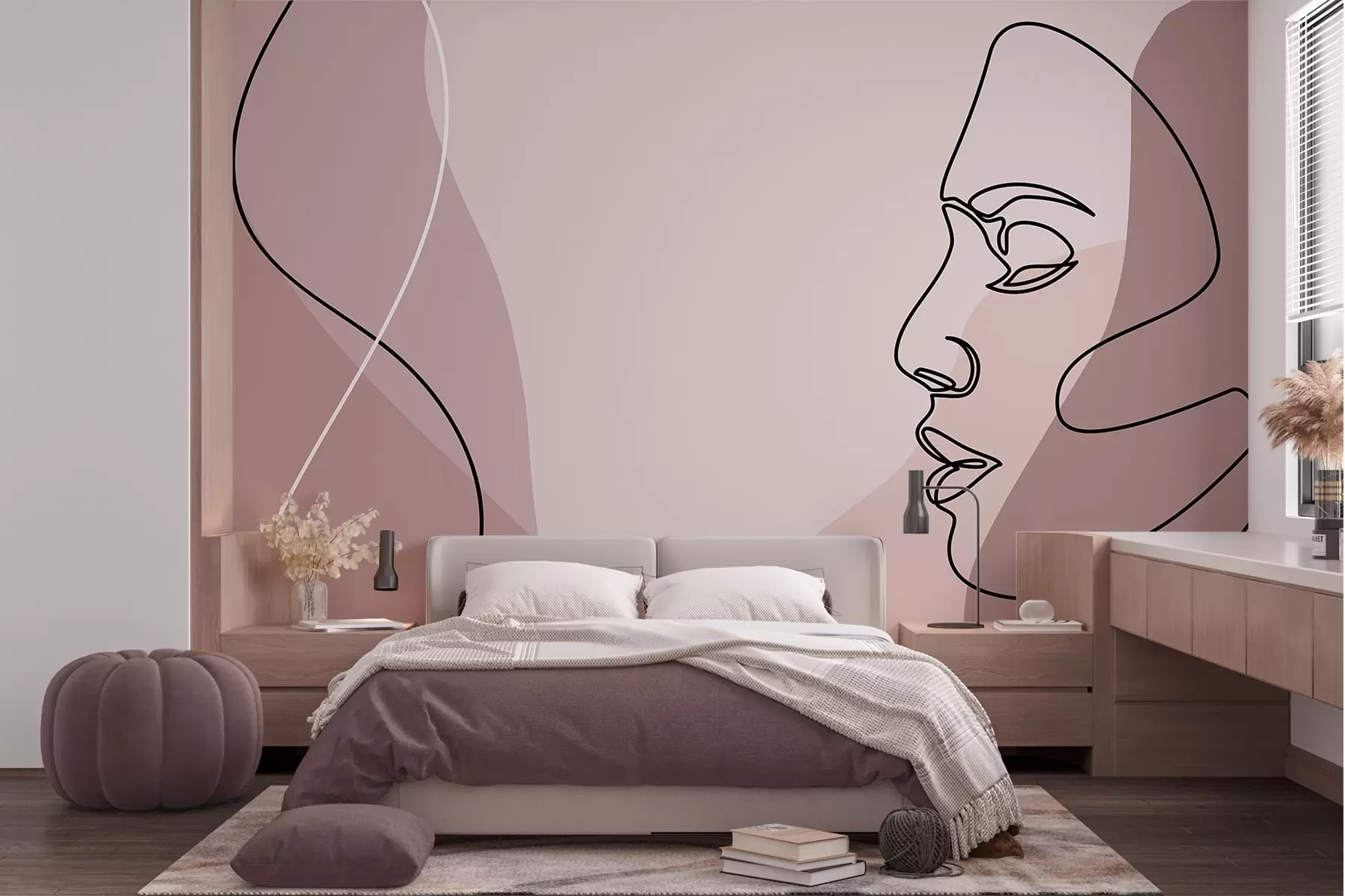 murales de pared Cara abstracta w09231v2