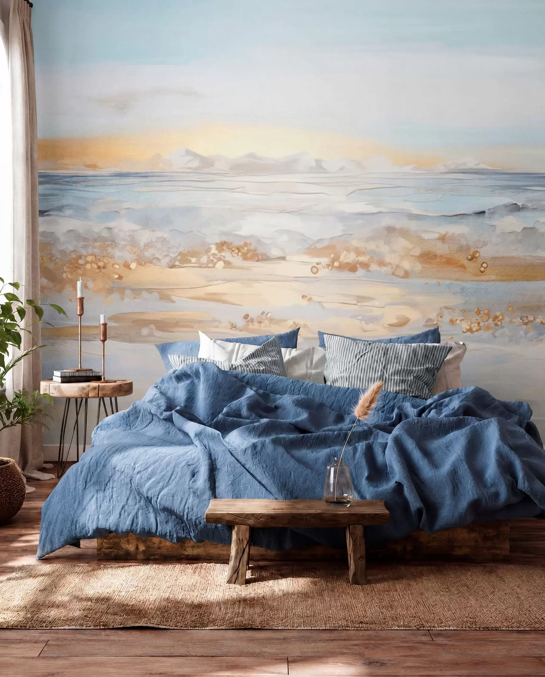 murales de pared Orilla dorada w09234