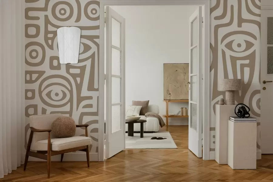 Murales de pared Detalles faciales estilizados w04186v2 murales de pared Detalles faciales estilizados w04186v2