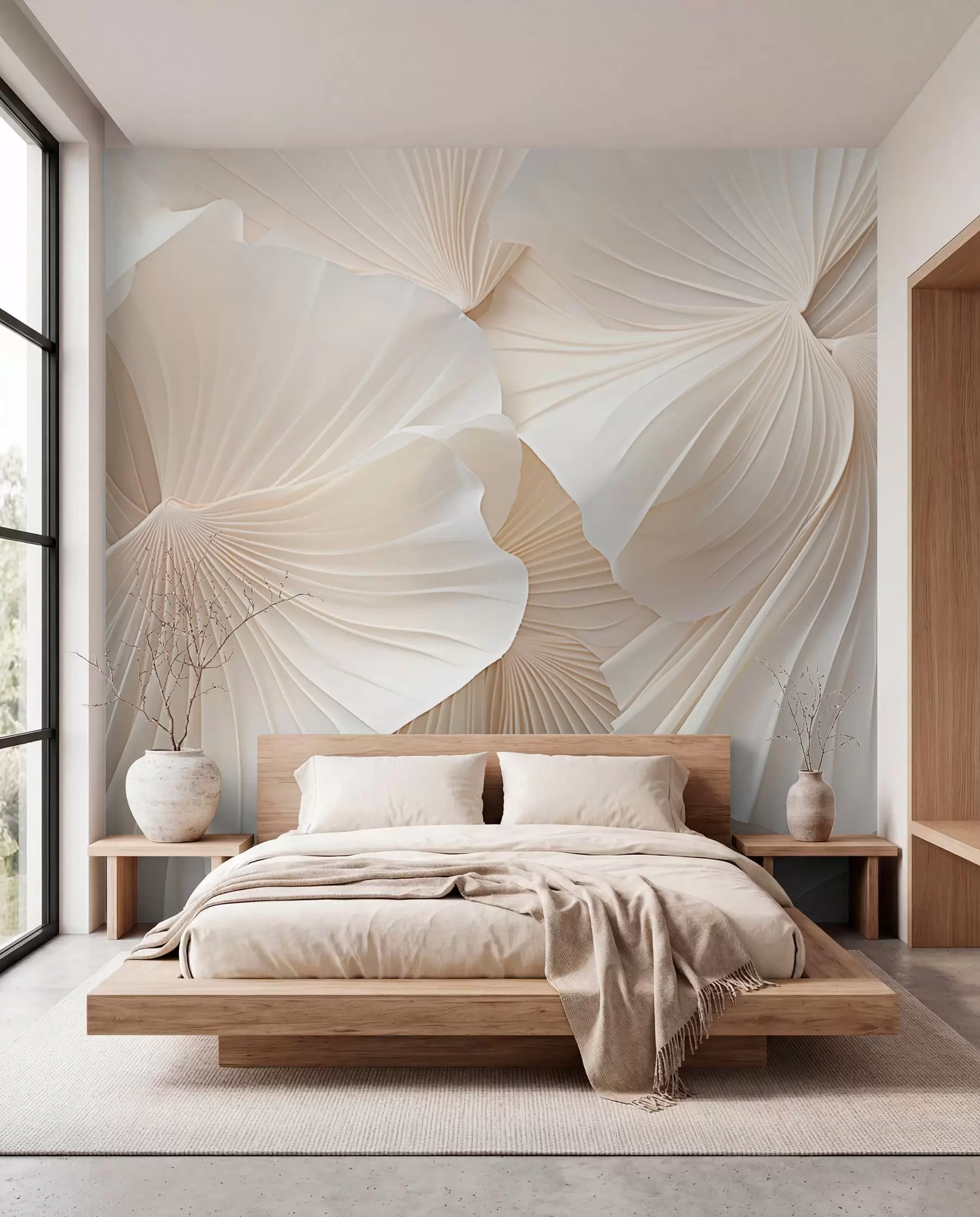 murales de pared Pétalos plisados w04216