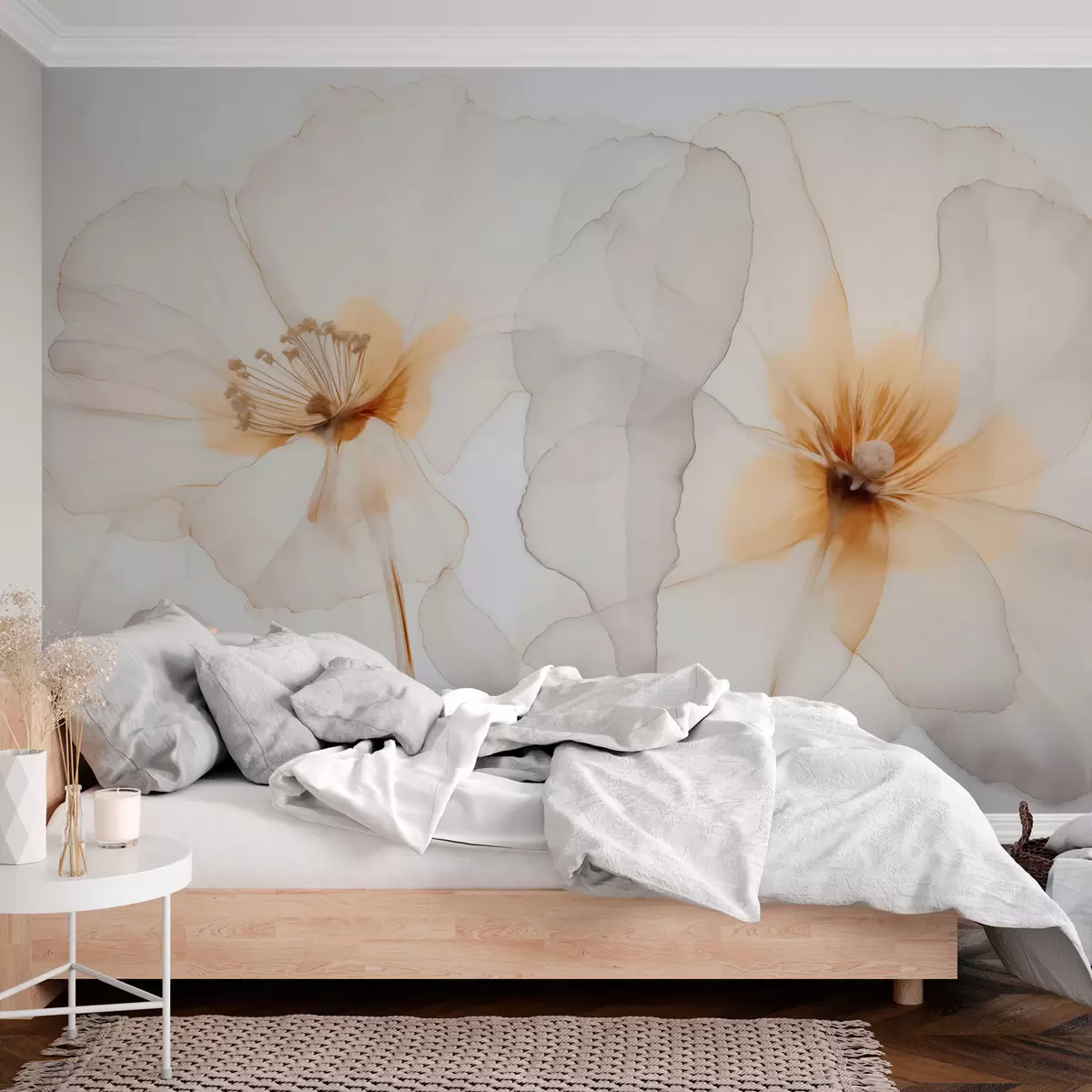 murales de pared Flores imitación acuarela w04235