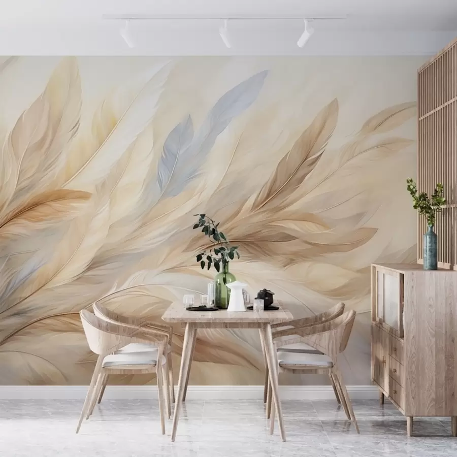 murales de pared plumas delicadas w04279