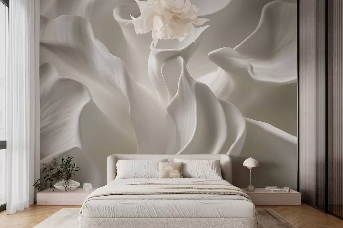 murales de pared pétalos ondulados con imitación de volumen w04212