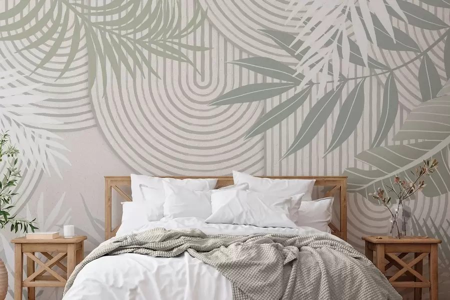 murales de pared Abstracción con ramas vegetales w04295v1