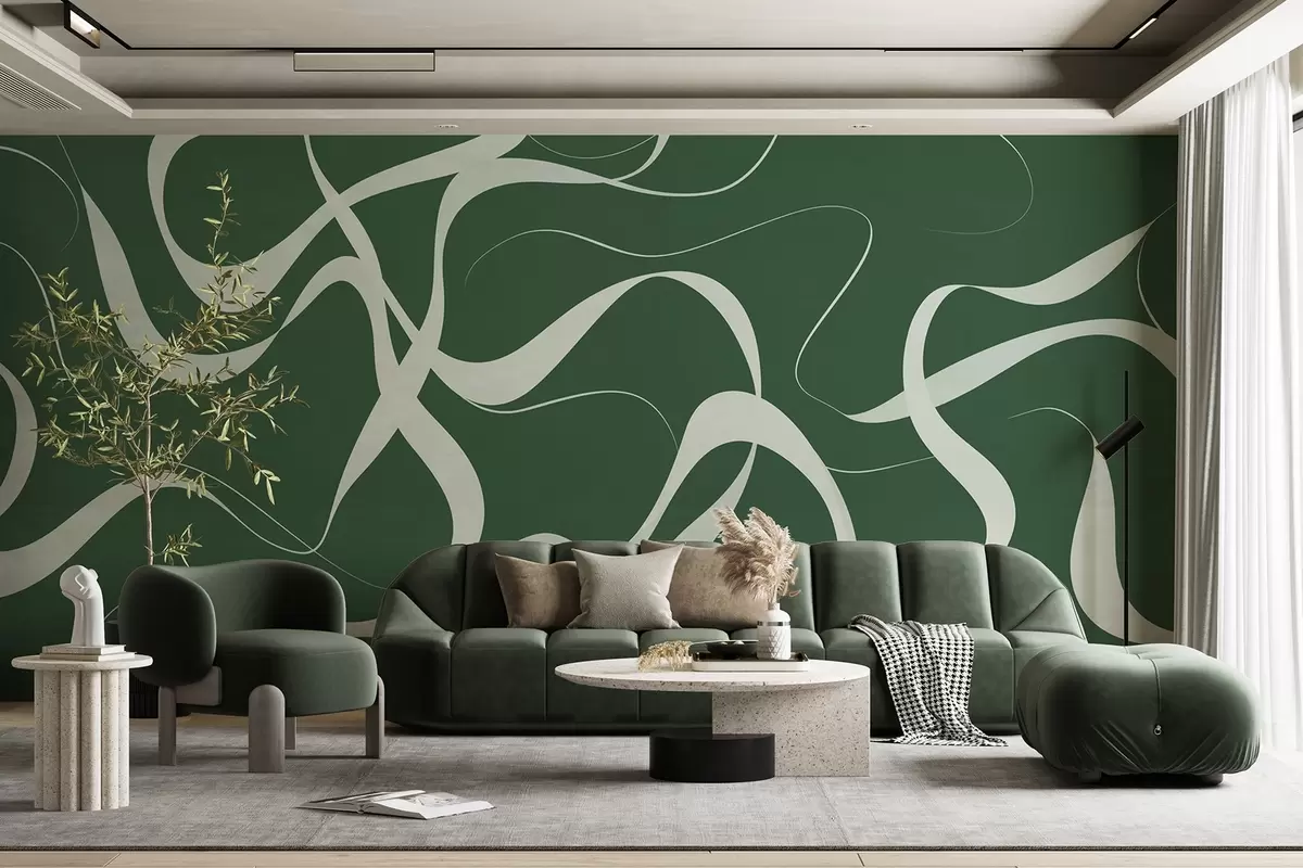 murales de pared Líneas onduladas w04223v2
