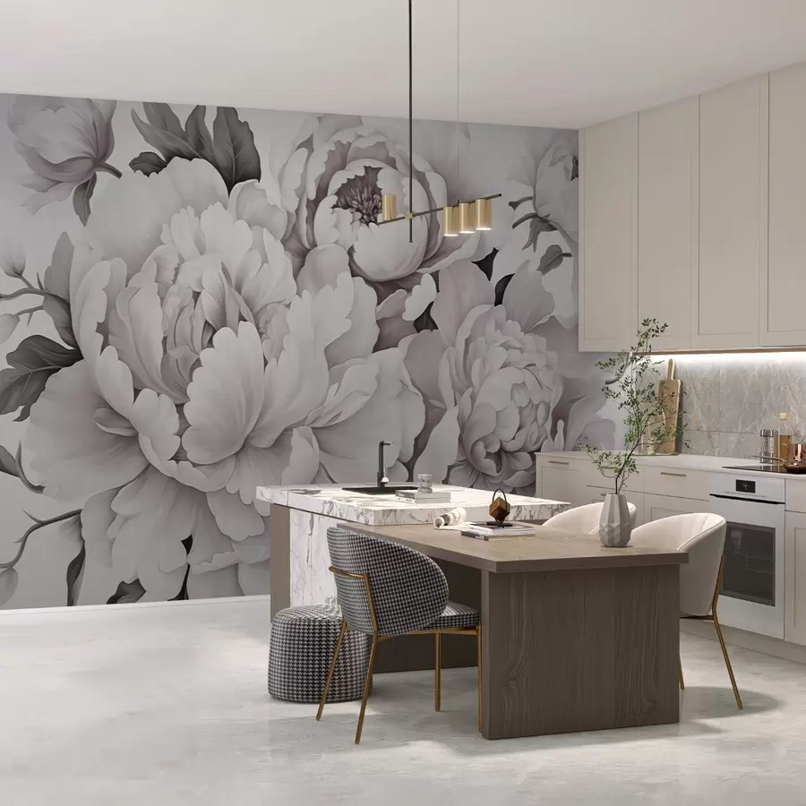 Murales de pared Delicadas peonías w04365v2 murales de pared Delicadas peonías w04365v2