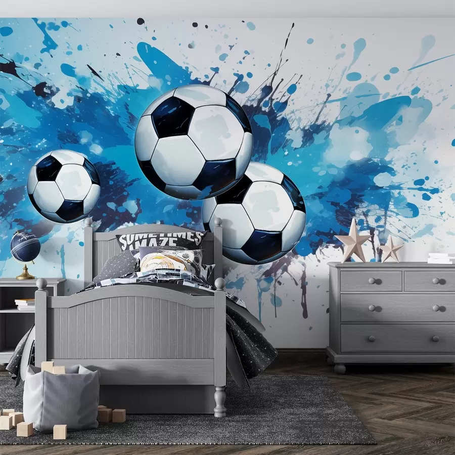murales de pared Balones de fútbol w04373