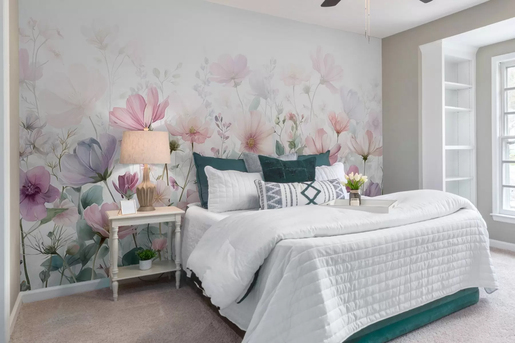 murales de pared delicadas flores silvestres w04171