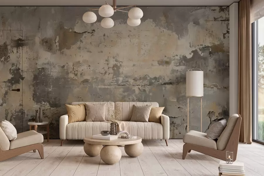 murales de pared imitación de una pared antigua con textura w04311