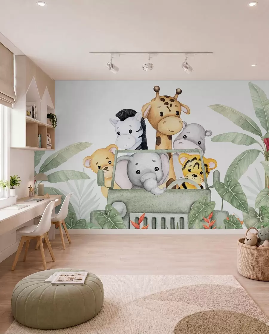 murales de pared Animales simpáticos en los trópicos w04413