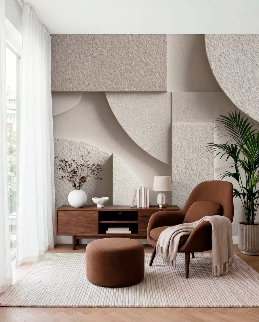 murales de pared Formas redondas en arena w04395