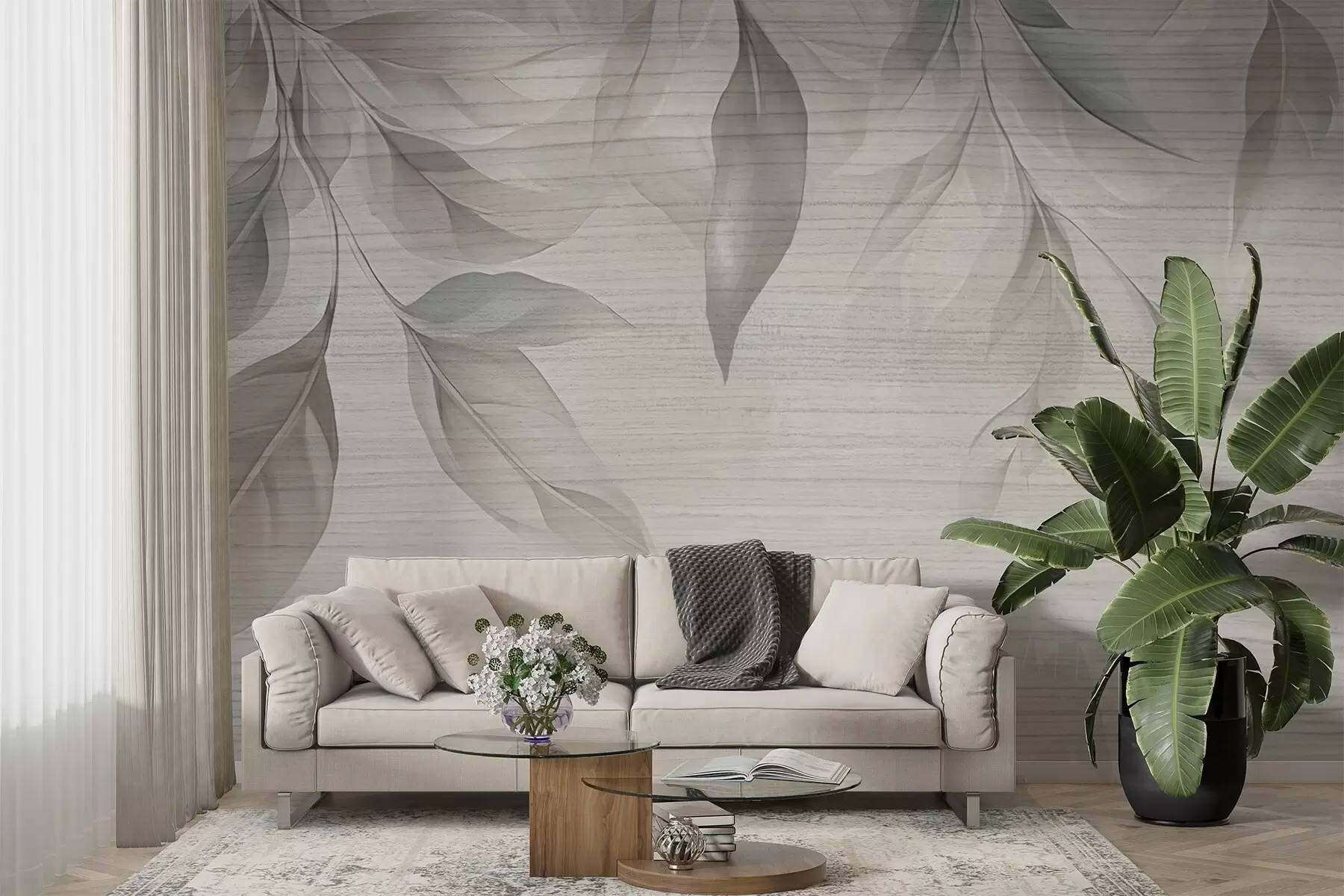 murales de pared Hojas colgantes w04227