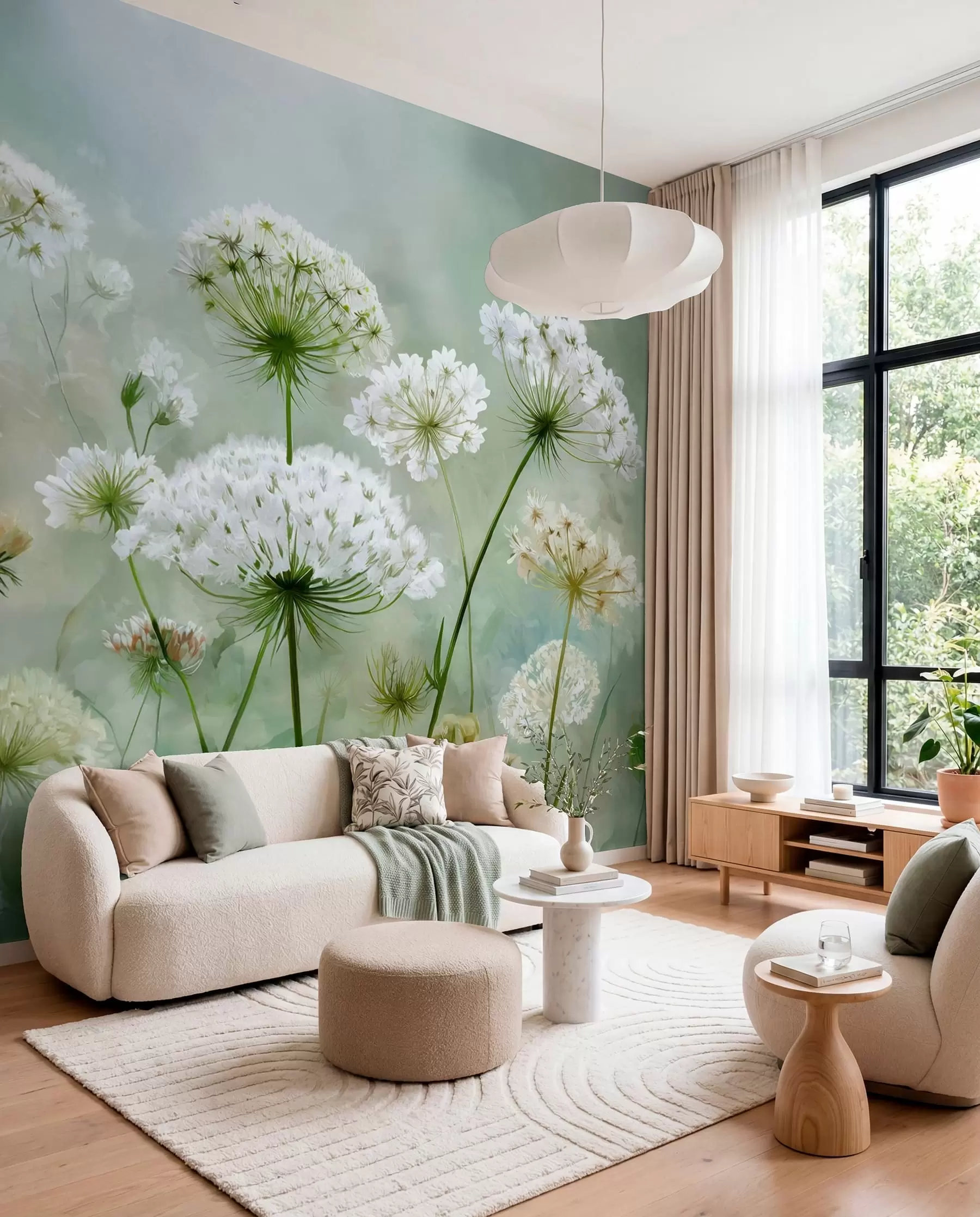 murales de pared Encaje floral w04313