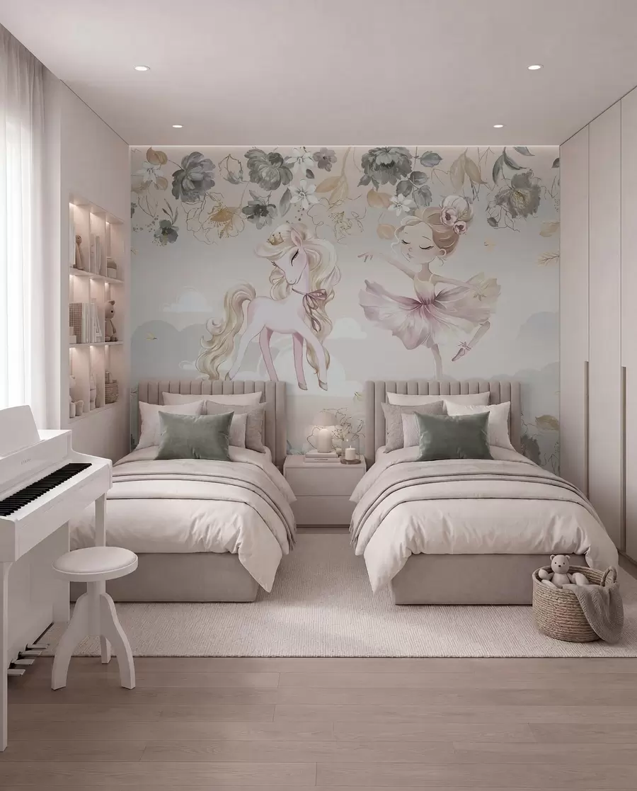 murales de pared Poni y ballet w04419