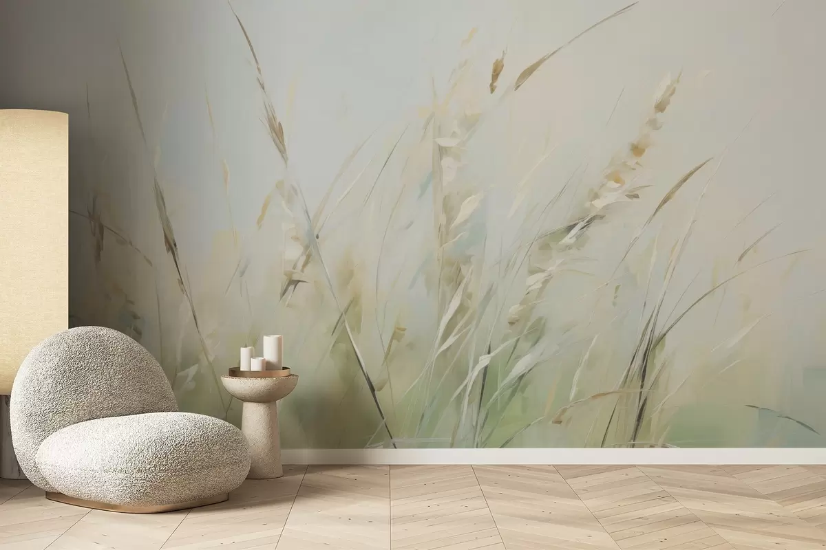 murales de pared Pintura imitación hierba w04484