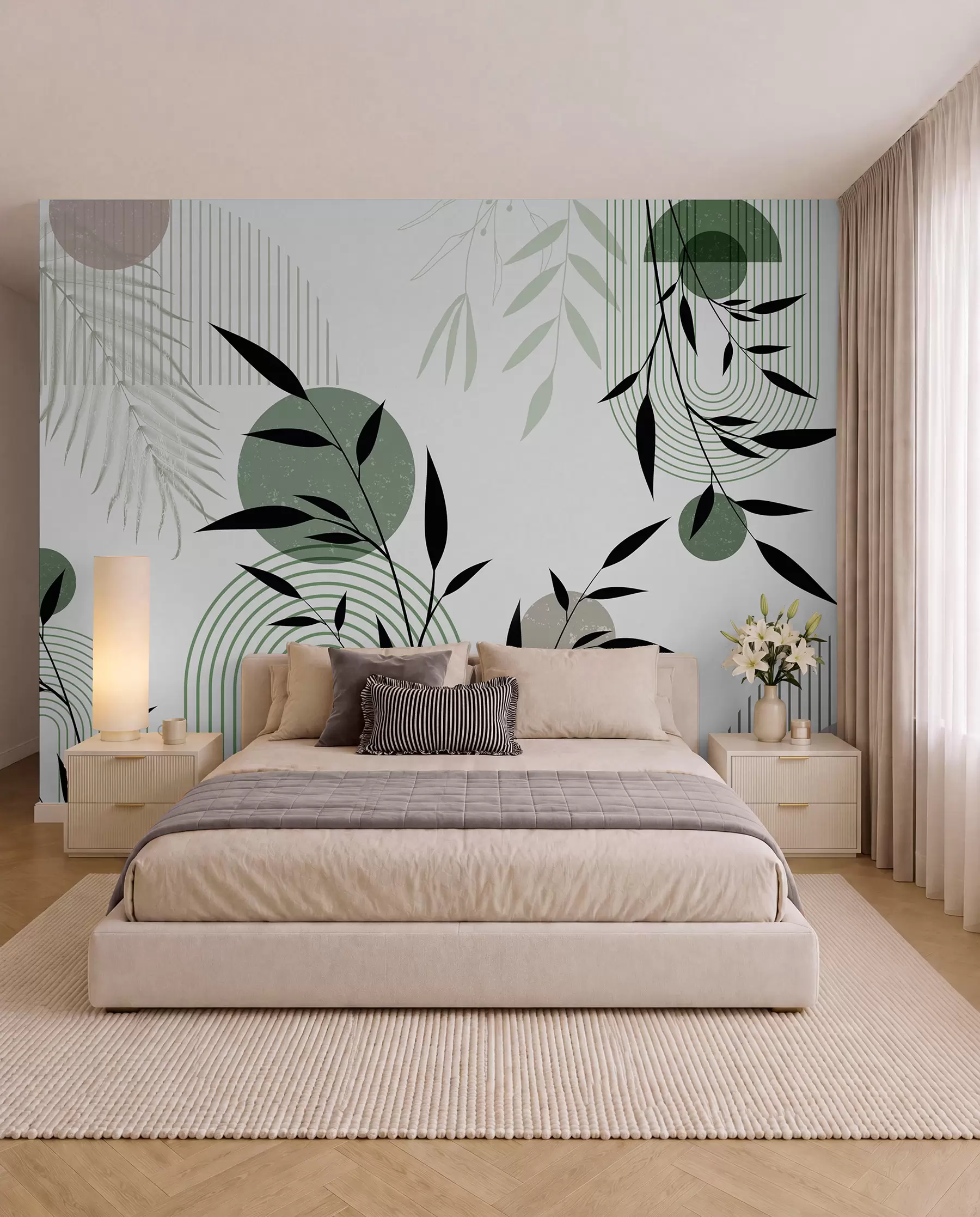 murales de pared Círculos botánicos w09384