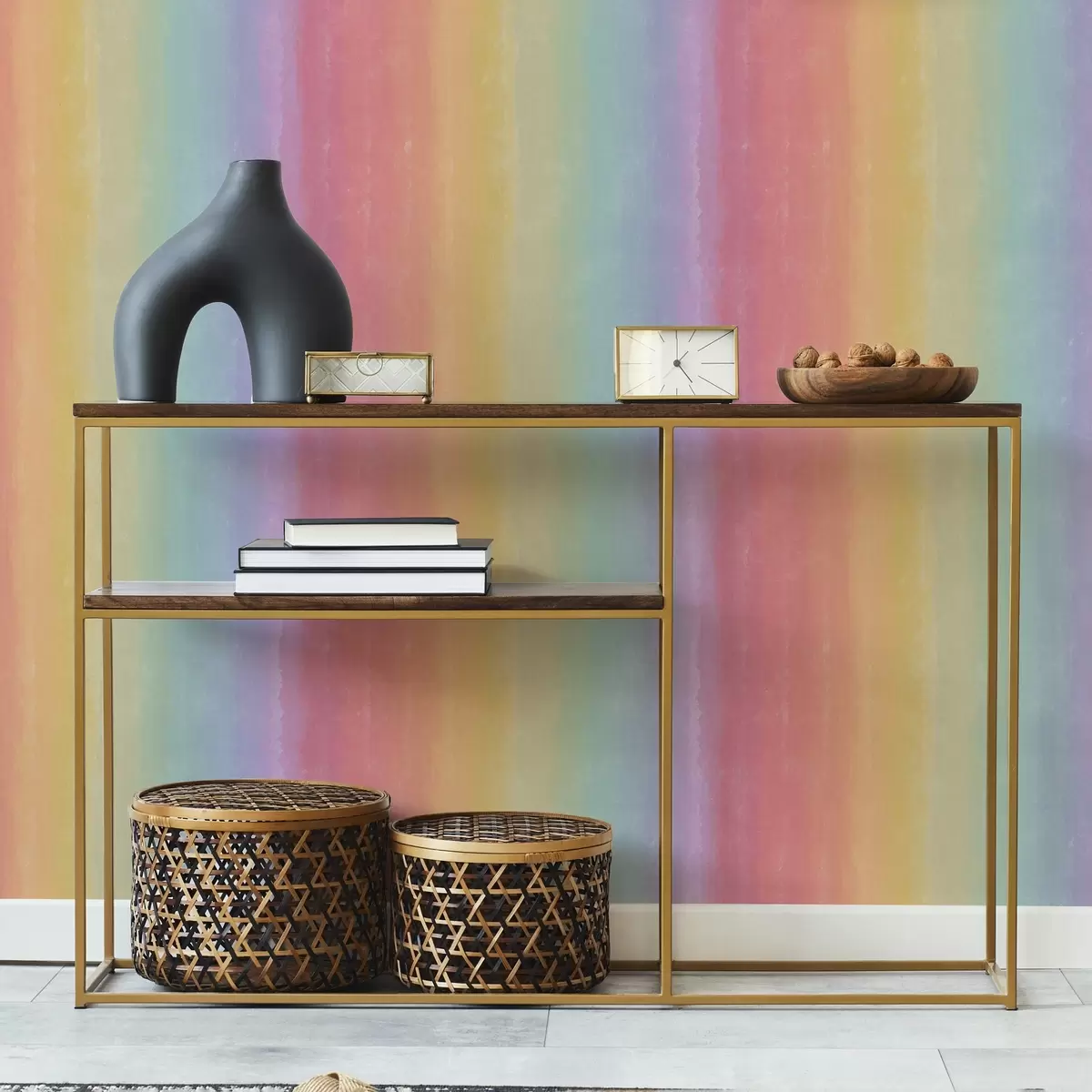 Papel pintado Gradiente de arco iris brillante con transiciones suaves a00512