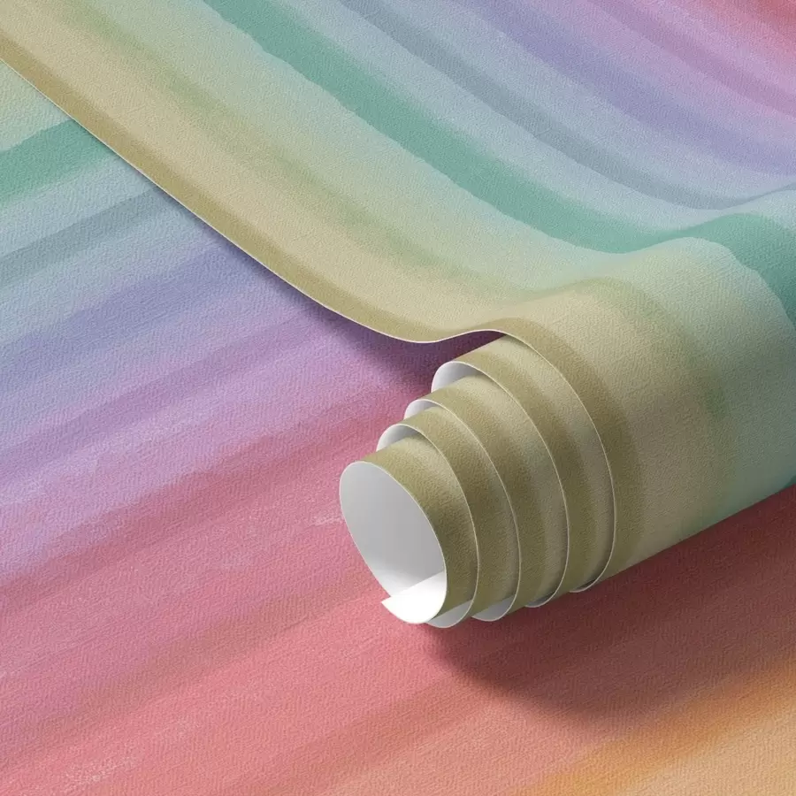 murales de pared Rayas arco iris con expresivos acentos de color a00553