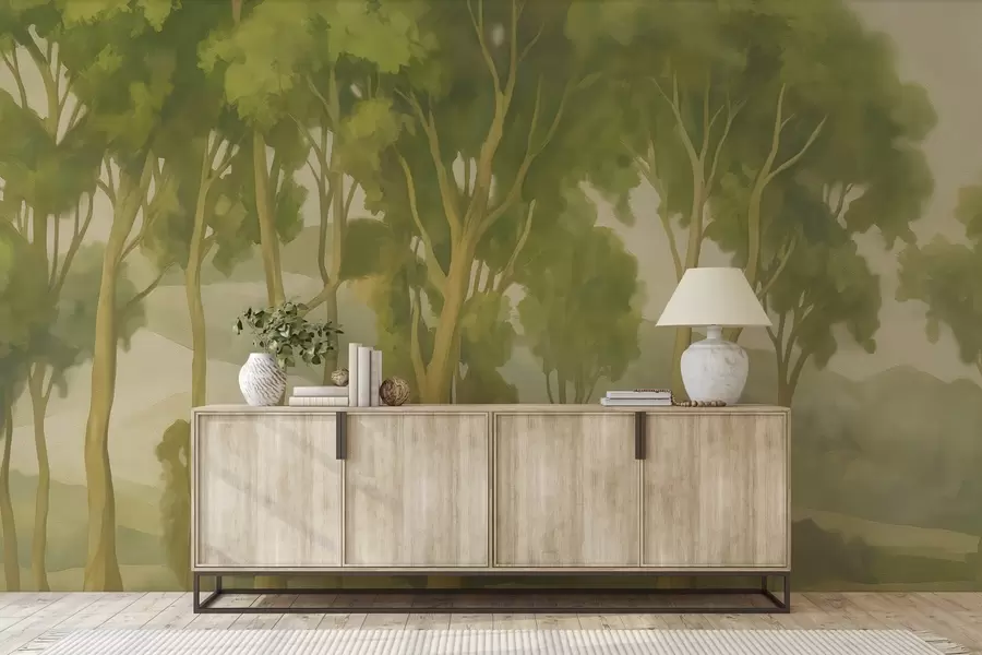 murales de pared Bosque pintado w04470