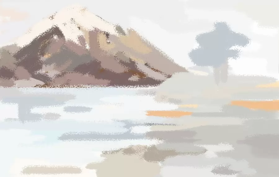 murales de pared paisaje abstracto al estilo de un dibujo infantil w04498