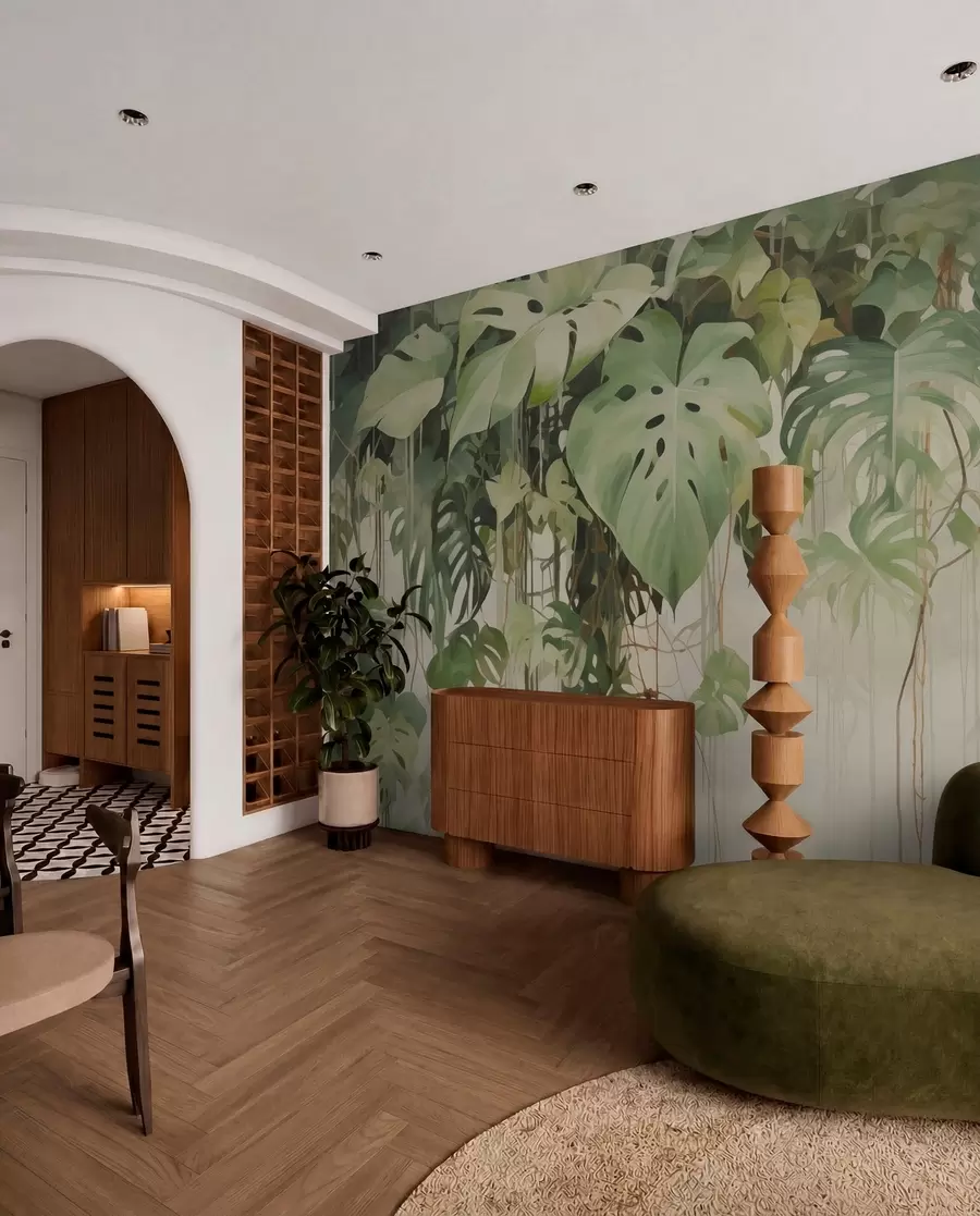 murales de pared Hojas tropicales w04525