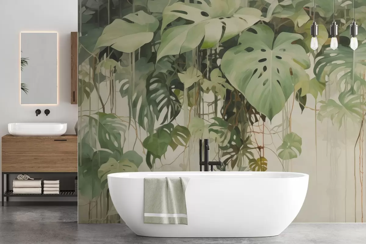 murales de pared Hojas tropicales w04525