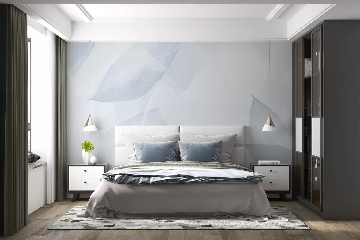 murales de pared Hojas afiladas w04517v2