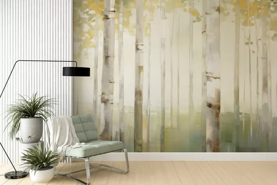 Murales de pared Bosque de abedules w04520 murales de pared Bosque de abedules w04520