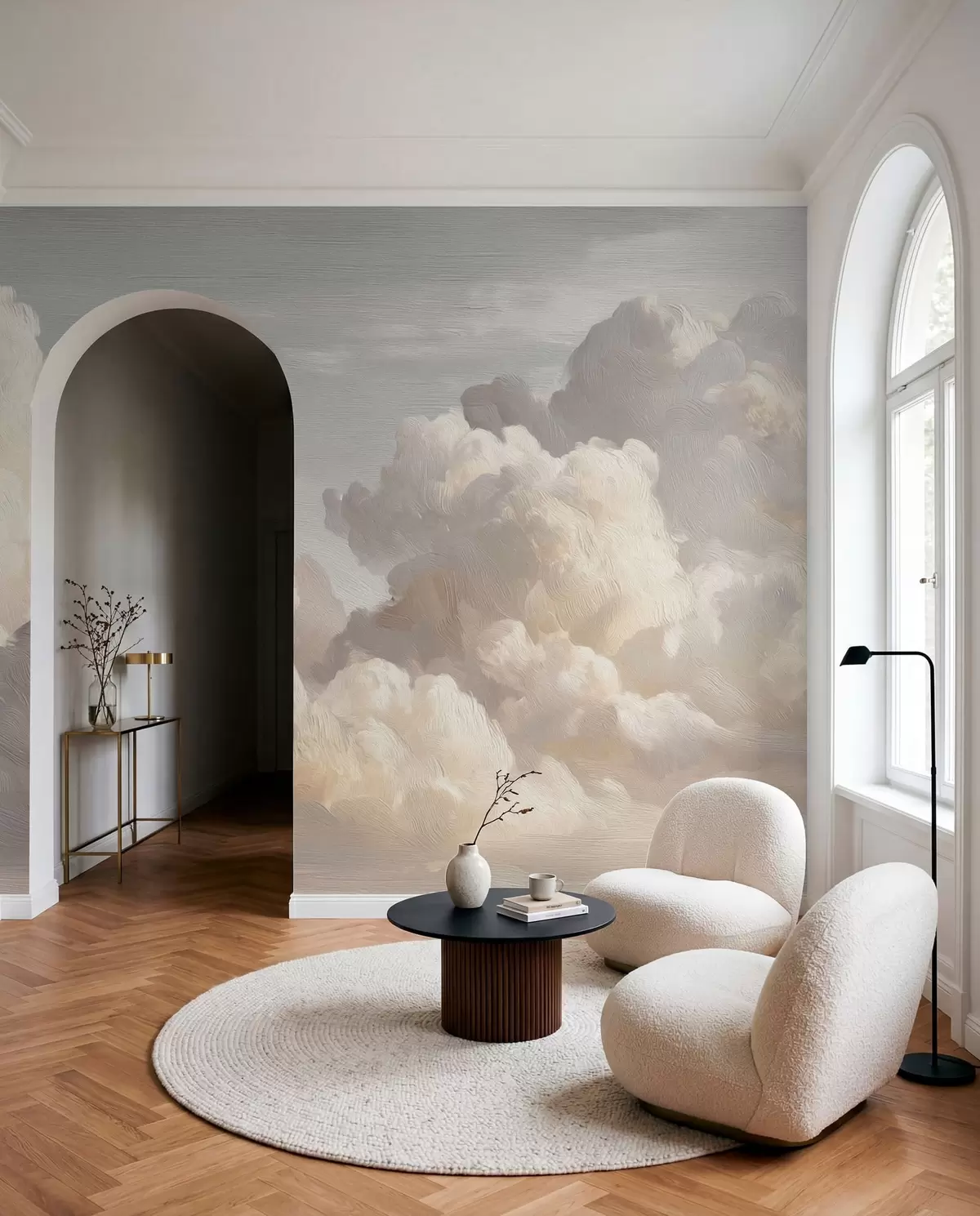 murales de pared Nubes en luz nacarada w04550