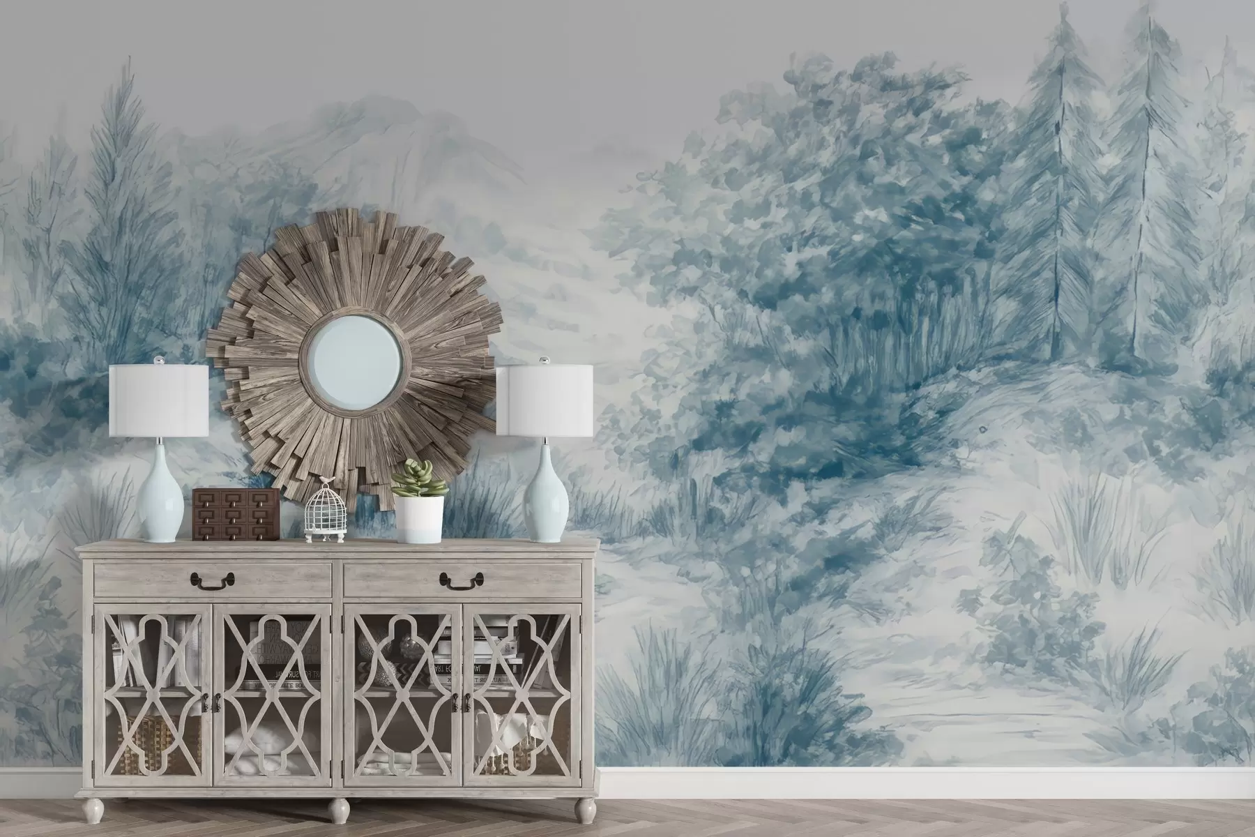 murales de pared Contornos coloridos w04572