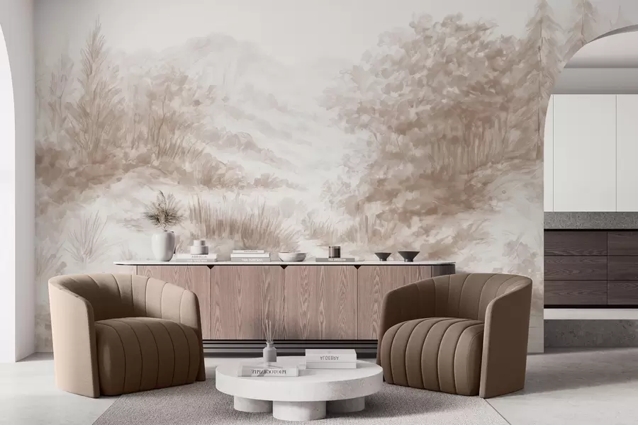 murales de pared Contornos coloridos w04572v1