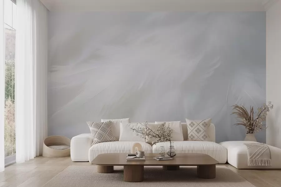 Murales de pared Plumas blancas y suaves, textura ligera w04442 murales de pared Plumas blancas y suaves, textura ligera w04442