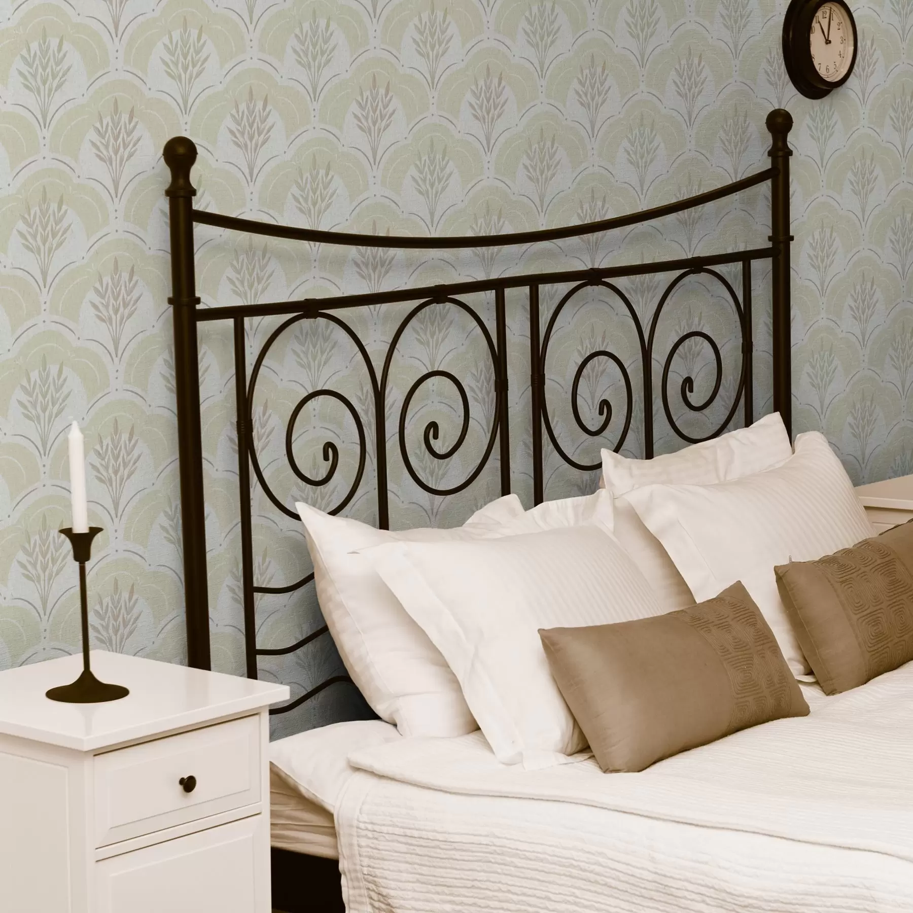 murales de pared Trigo bajo arcos, fondo suave en acuarela amarillo crema a00607