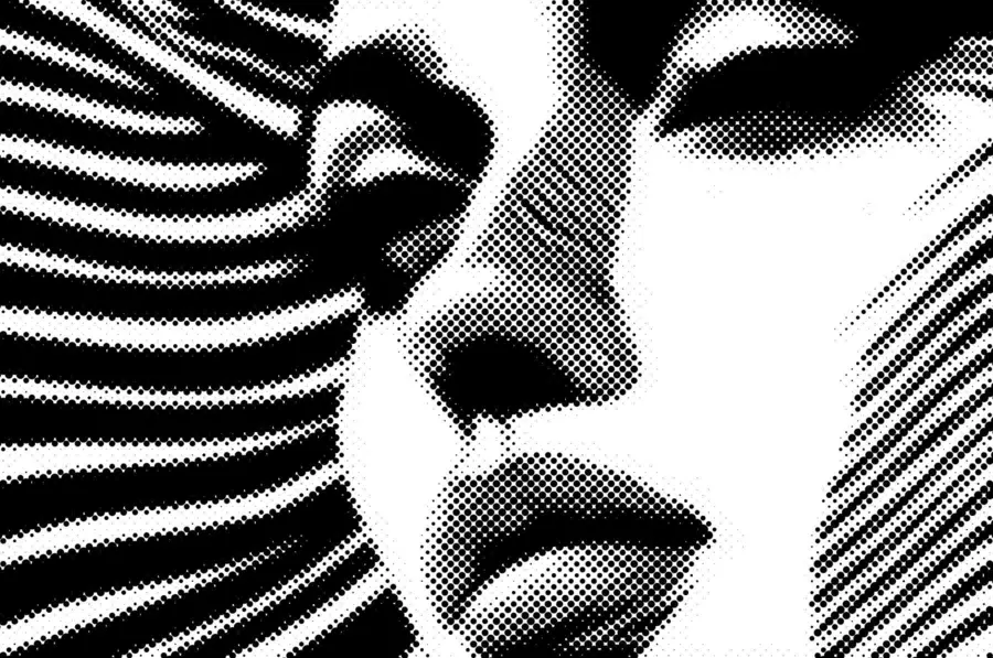 murales de pared Rostro de mujer al estilo pop art w04504