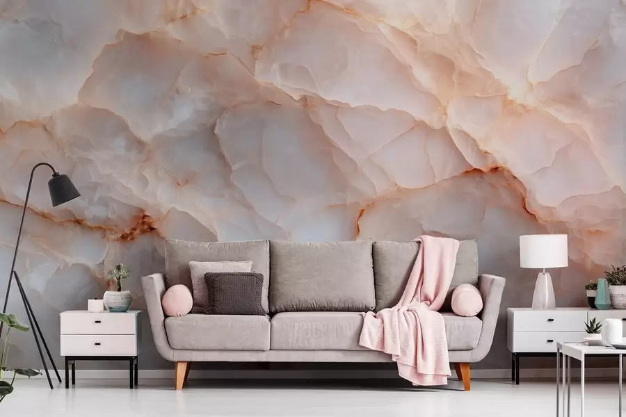 Murales de pared Lujosa imitación de mármol en tonos beige-grisáceos con efecto brillante w09412 murales de pared Lujosa imitación de mármol en tonos beige-grisáceos con efecto brillante w09412