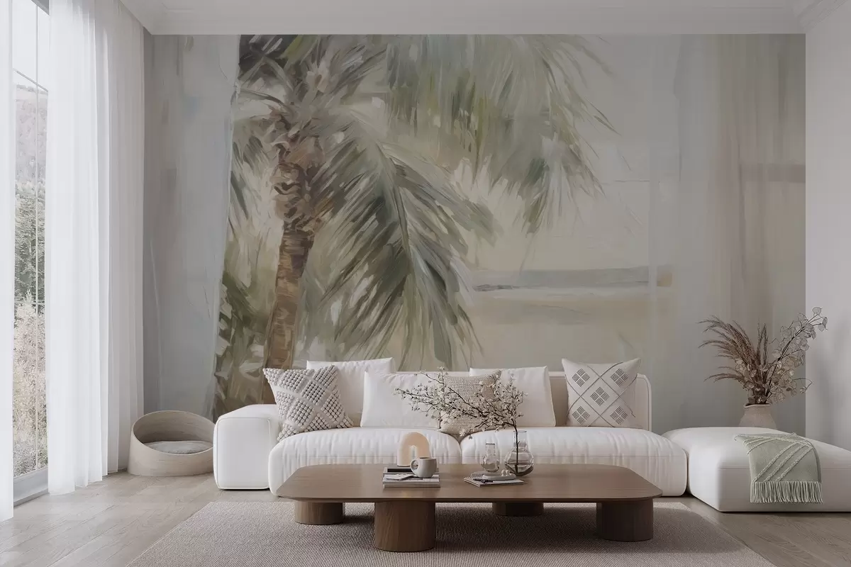 Murales de pared Palmera fuera de la ventana w04653 murales de pared Palmera fuera de la ventana w04653