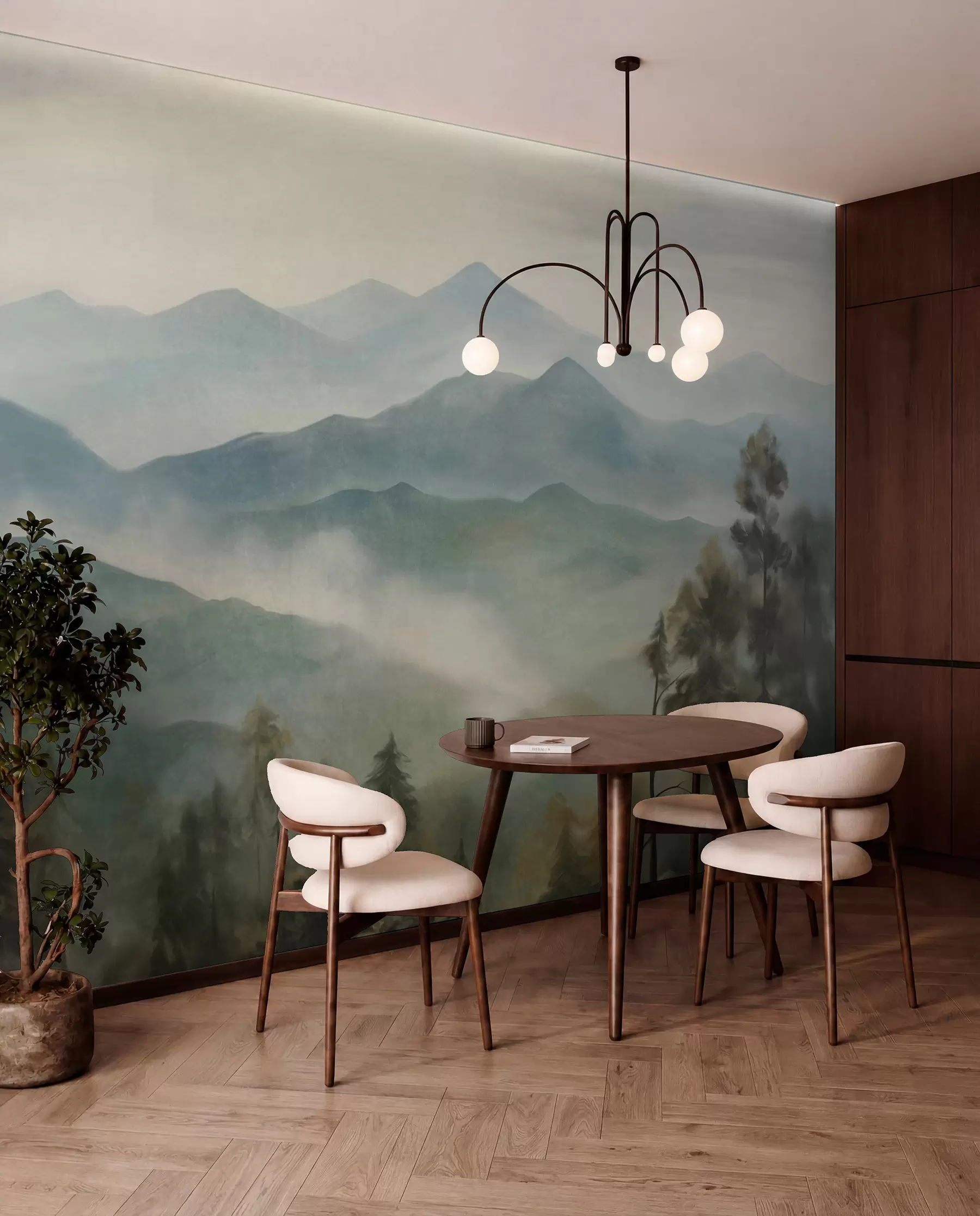 murales de pared Bruma del valle w09424