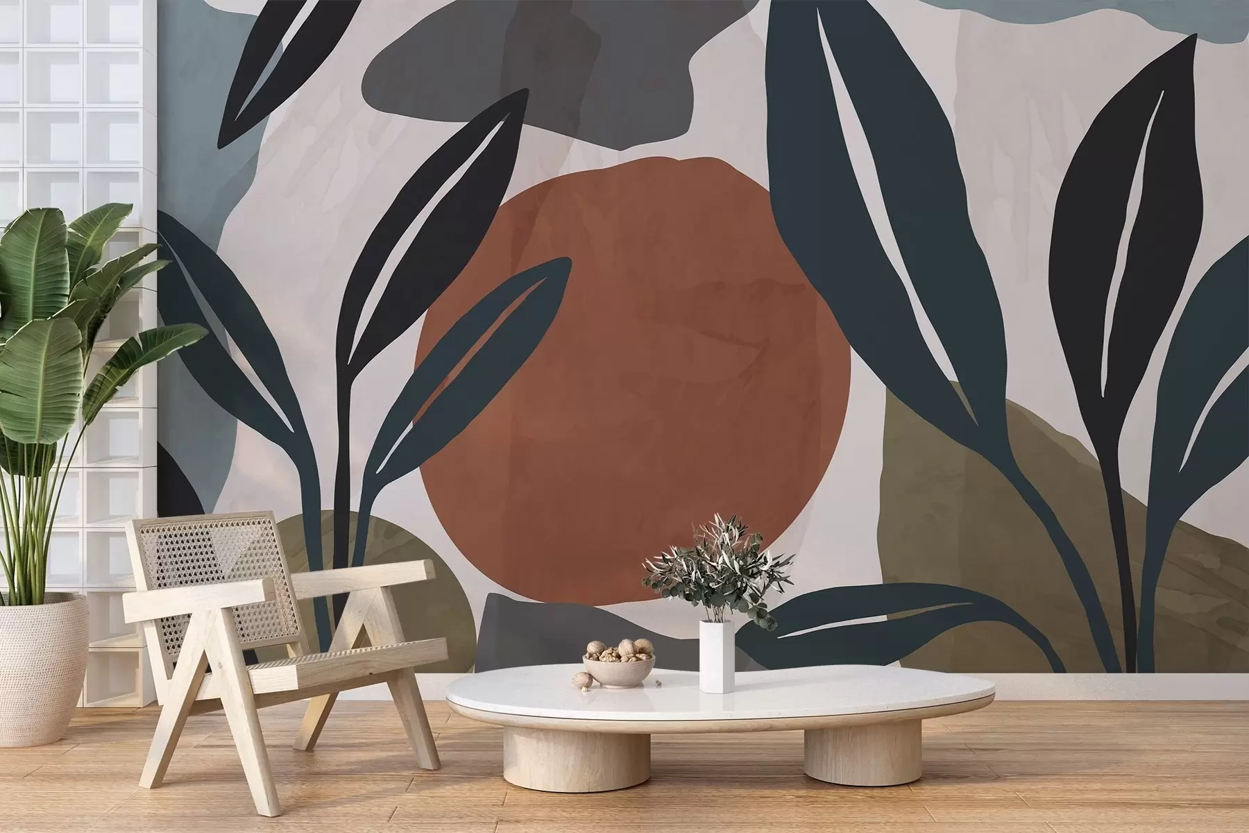 murales de pared Resumen Botánica w04592