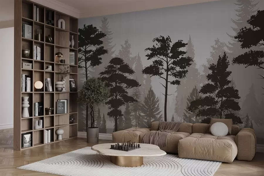 Murales de pared Bosque brumoso w04678 murales de pared Bosque brumoso w04678