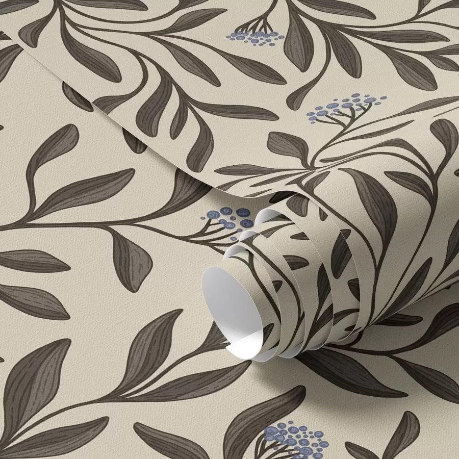 murales de pared Ramitas de chocolate con arándanos sobre un fondo cálido a00615