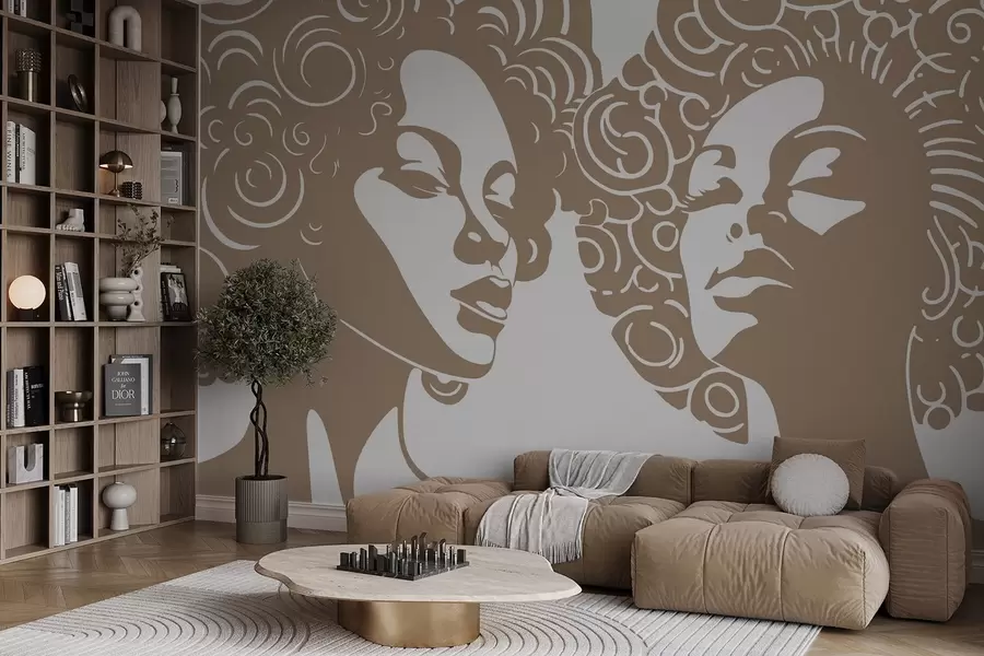 Murales de pared Dos chicas w04688 murales de pared Dos chicas w04688